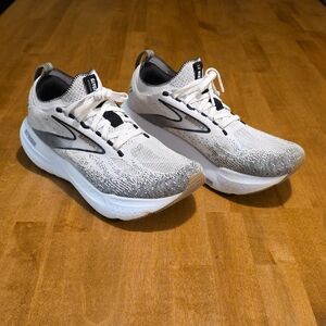 Brooks White and Black Athletic Shoes